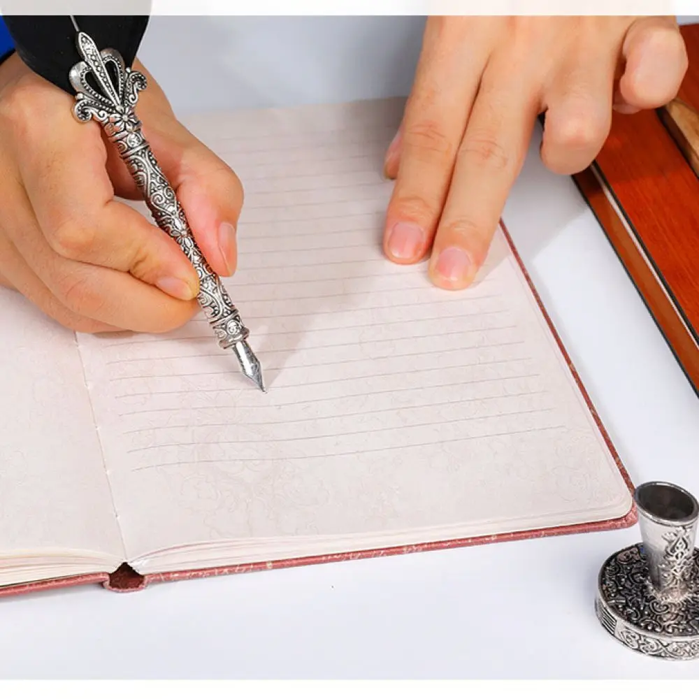Vintage Feather Quill Pen Set Professional Business Gift Stationery Creative Souvenir For Corporate Meeting Promotion