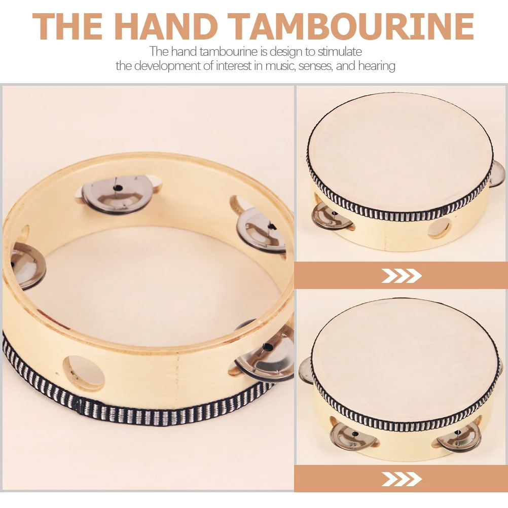 صف واحد يده طبلة الدف جرس براعة ممتازة أداة موسيقية محمولة لجلسة مربى الكاريوكي العائلية
