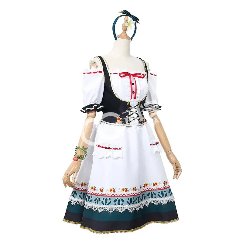 씨애니메 러브라이브! Nijigasaki 고등학교 아이돌 클럽 Emma Verde 코스프레 의상 여성 메이드 복장 할로윈 유니폼 맞춤 제작