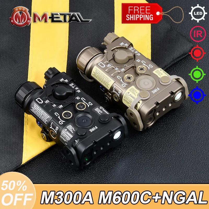 WADSN Surefir NGAL Metal IR Version Red Dot Green Blue Indicator White Strobe Scout Light M300 M600 Flashlight Fit 20mm Rail