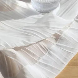 Rideaux modernes en mousseline de soie blanche en tulle pour le salon, crêpe douce, rideau transparent pour chambre à coucher, rideaux en voile de cuisine, stores de porte