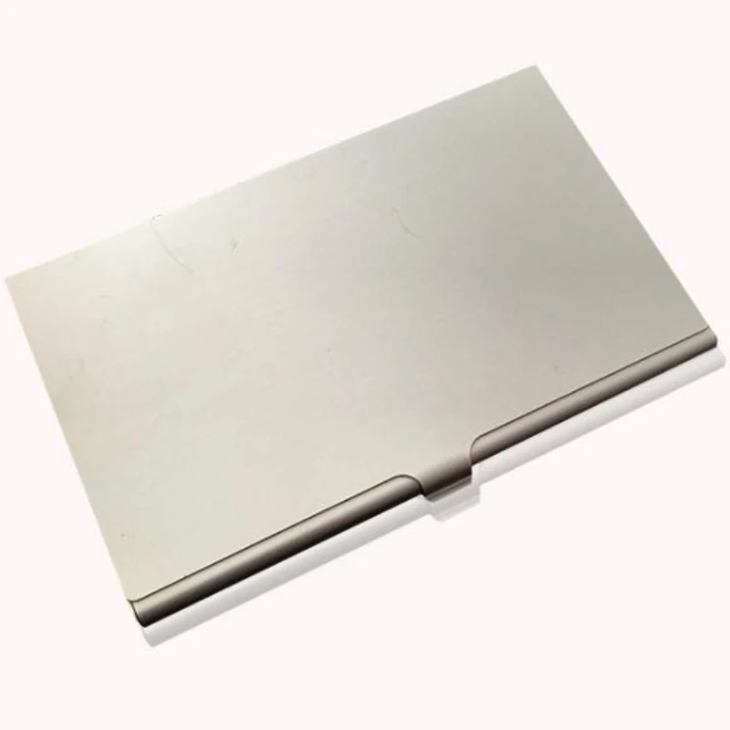 

Wholesale Hot Silver Pocket Business Name Credit ID Card Holder Metal Aluminum Box Cover Case