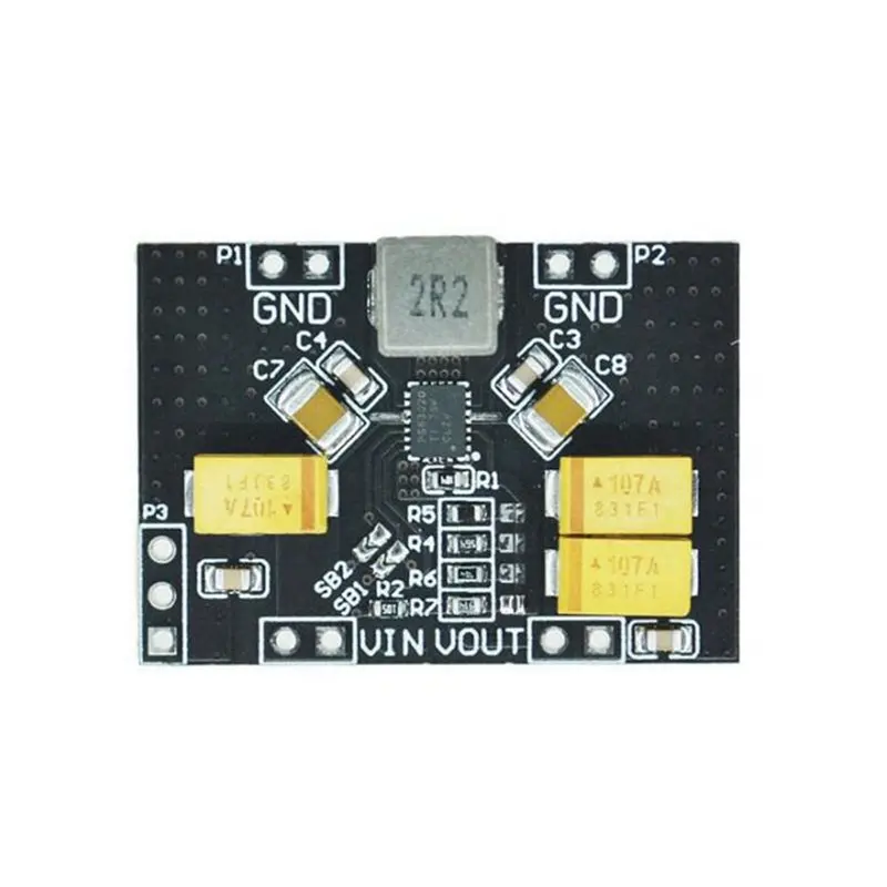 T23C 2X TPS63020 Automatic Buck-Boost Step Up Down Power Supply Module Lithium Battery Low Ripple Voltage Converter 4.2V