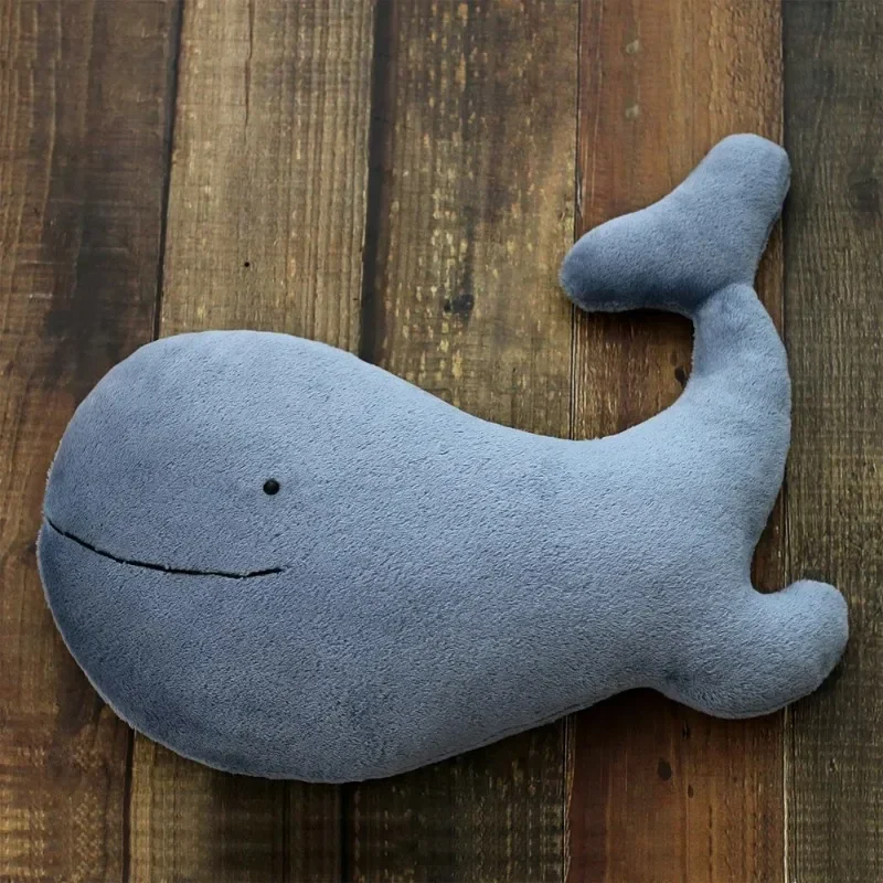 Newborn Photography Accessories Blue Whale Shaped Posing Pillows Soft Plush Auxiliary Pillow Cushion Baby Photoshoot Props