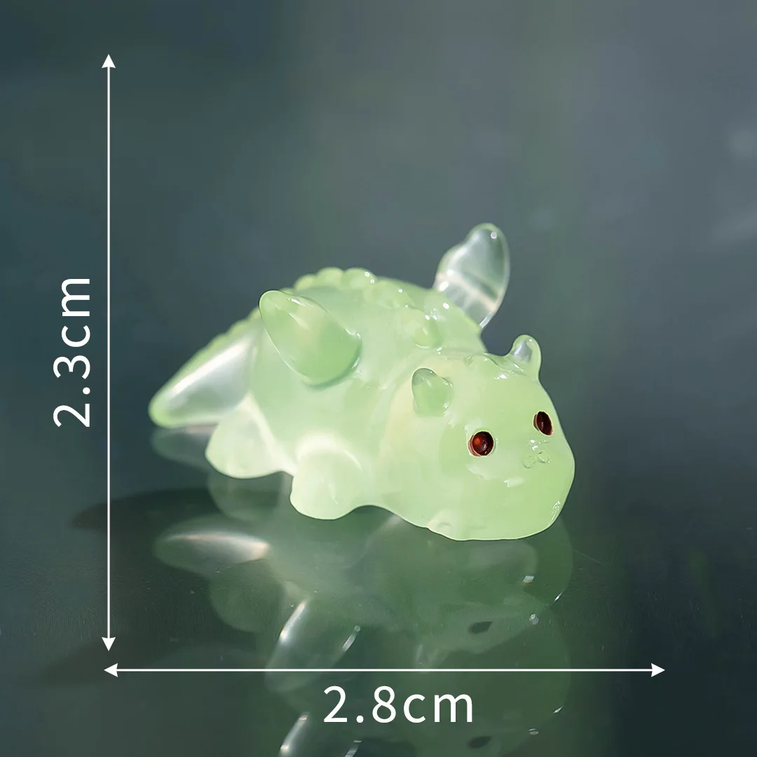 10/20/50 قطعة لطيف ديناصور صغير سيارة الحلي ليلة متوهجة مضيئة حديقة الجنية ديكور المنزل توهج في الليل زخرفة الديكور