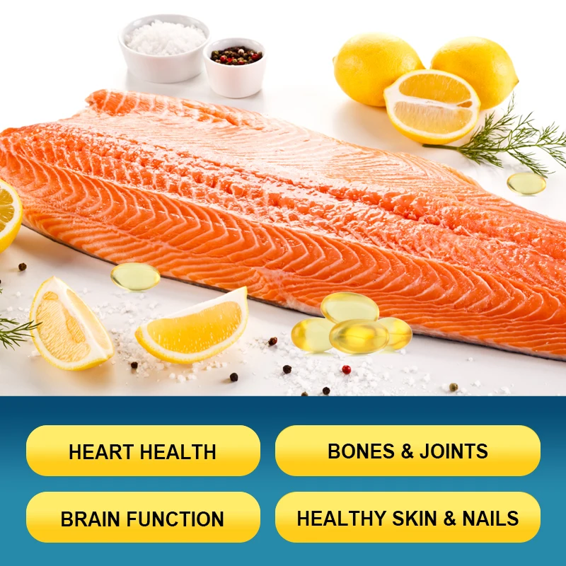 OMEGA-3 Vitamina A Colágeno Óleo de Peixe, Anti-Envelhecimento, Clareamento Cápsulas, Suplemento aos Olhos, Saúde do Coração e Suporte Cerebral