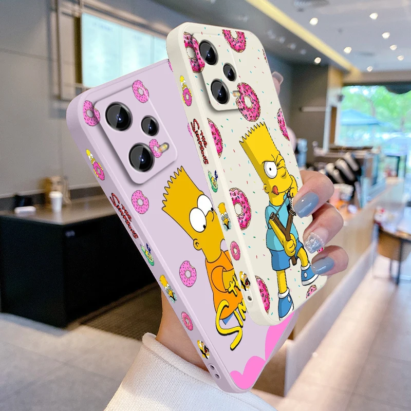 

Disney Simpsons Funny Liquid Left Rope For Xiaomi Redmi Note 13 12 12S 12R 11 11T 11S 10 10S Pro Plus 5G Back Phone Case