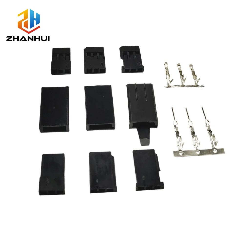 RC Servo-Verbindungsset 10-50 Stück Abschließbare JR Futaba Stecker & Buchsen Crimpanschlüsse für RC-Akku & Empfänger-Verkabelung