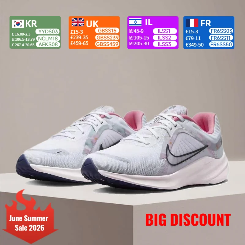 

Nike Quest 5 Low-Top Running Shoes - Comfortable, Breathable, Lightweight, Supportive, Durable, Stylish, Versatile FB6944-100
