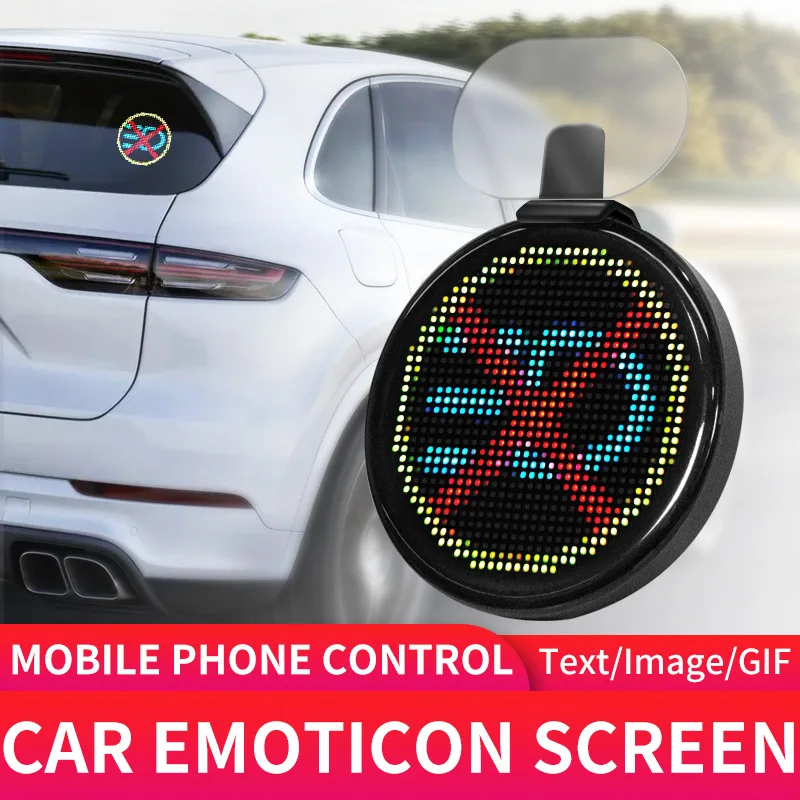 LED Car Rear Window Car Circular Bluetooth Light Display Programmable APP Control Animation Personalization