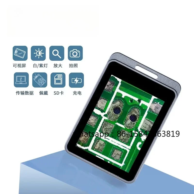 Rubik's Cube Microscope Purple White Double Light High Power Portable Handheld Magnifying Glass