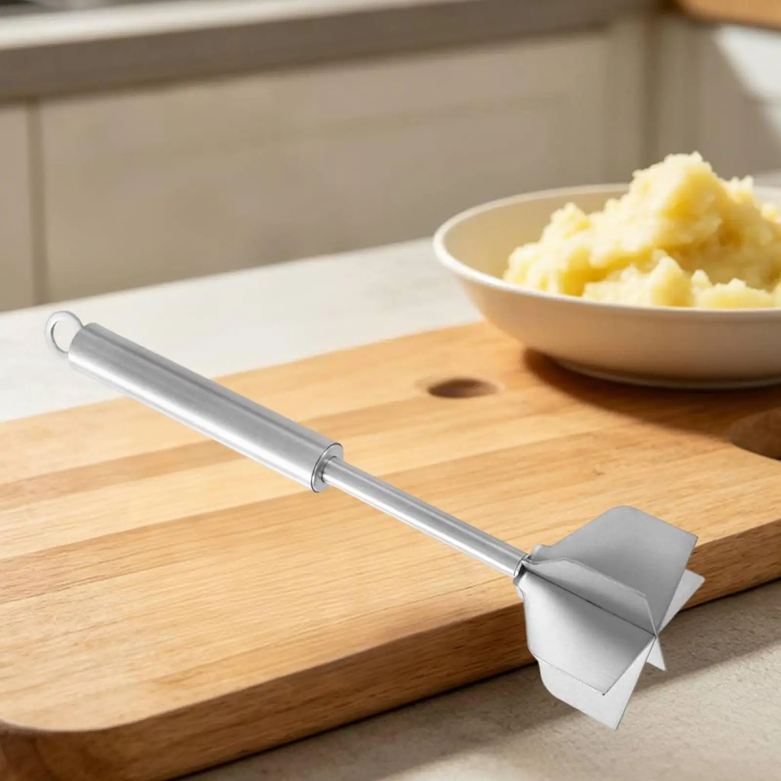 Professional Meat Masher Utensil Long Handle Hamburger Grinder Multifunctional Kitchen Tool for Mixing