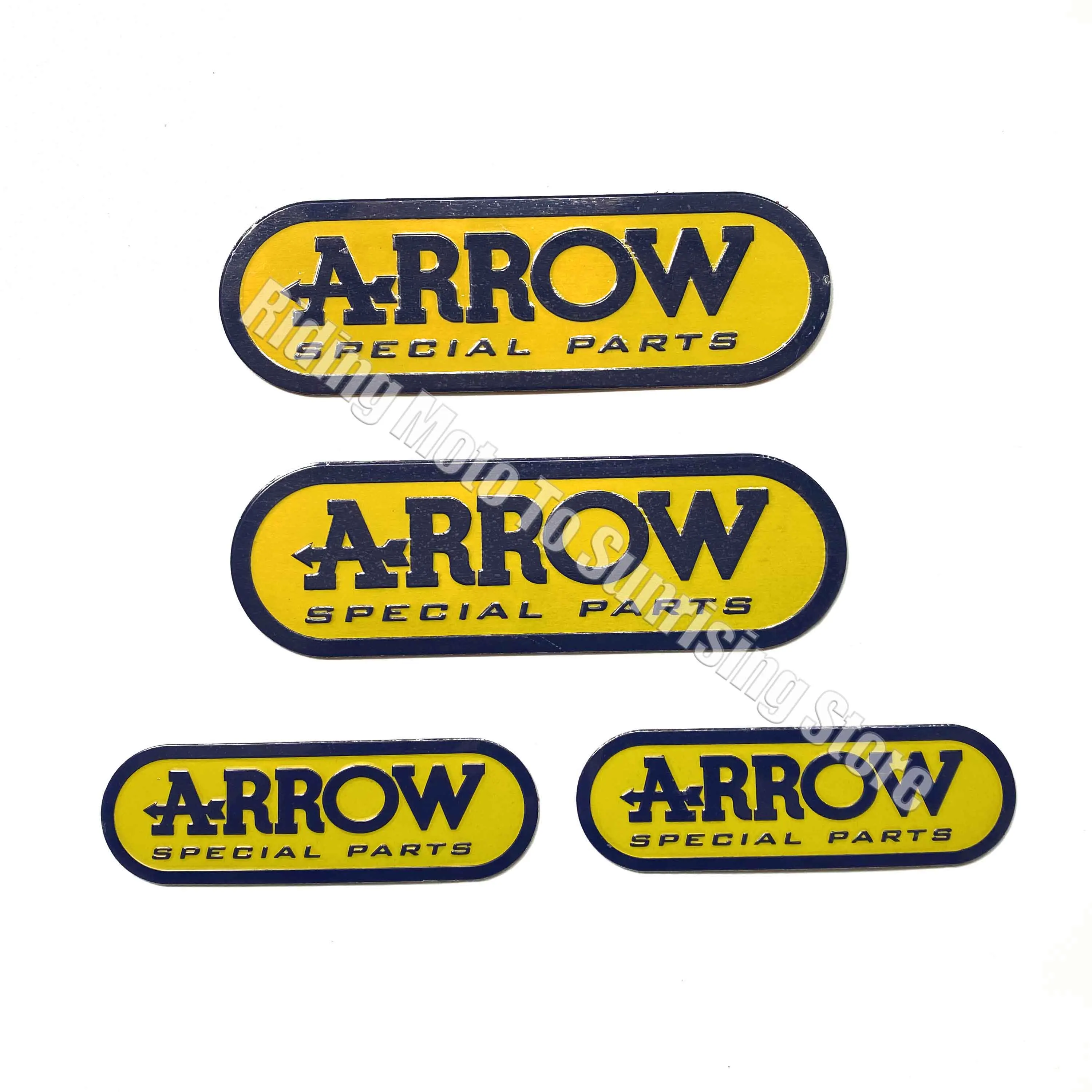 ARROW 3D Aluminum Alloy Motocycle Exhaust Pipe Logo Sticker High Temperature Resistance Waterproof Moto Exhaust Pipe Decal