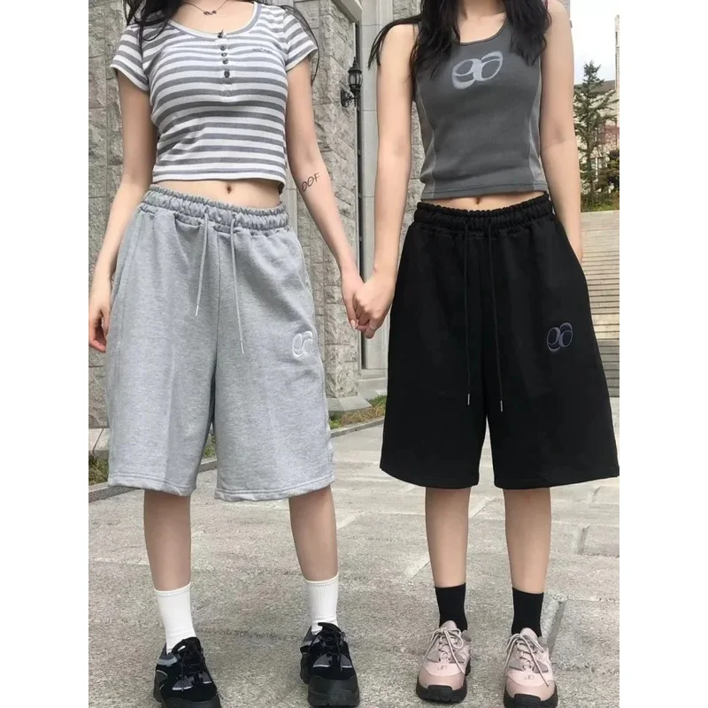

Niche Fashion Summer Light Colour Versatile Style Baggy Sports Shorts Comfort Dressing Up Casual Daily Shorts 2025 Sweatpants