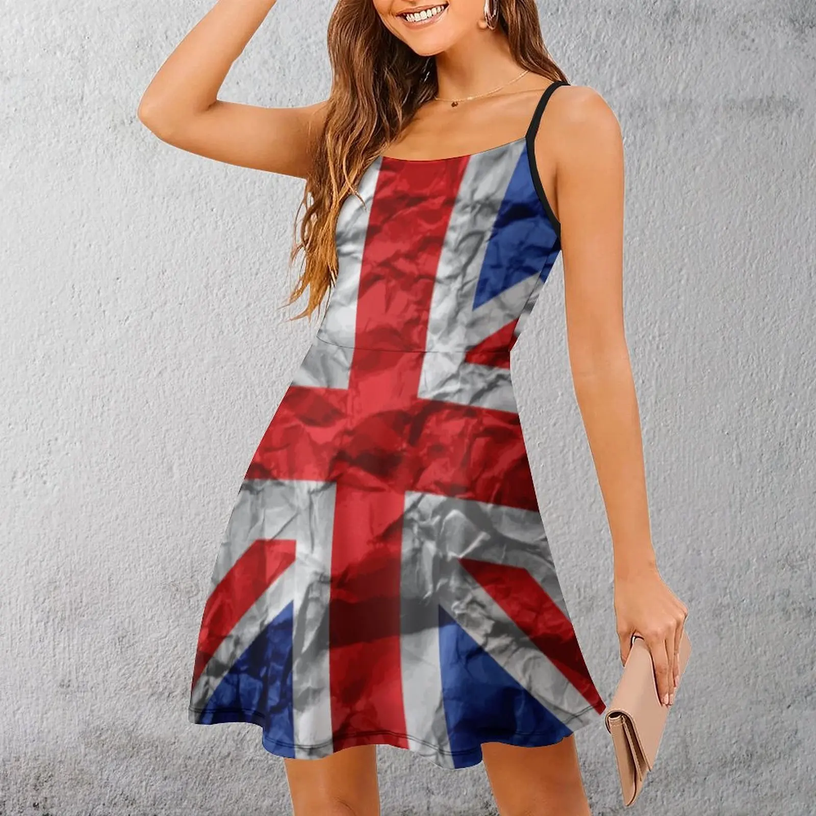 

Британское женское платье на бретельках, классическое сексуальное женское платье, крутое клубное платье на подтяжках