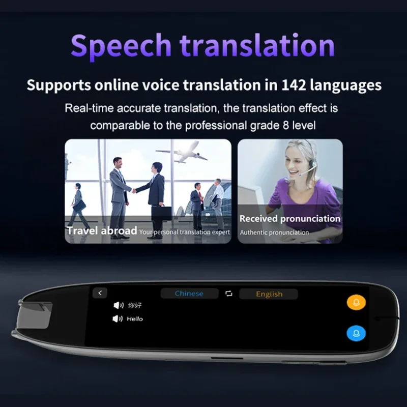S65pro Translation Pen Scan Reader Device Text Scanning Reading Translator WiFi/BT Online Offline Photo Translate Dictionary