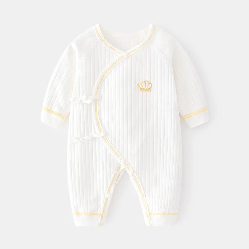 Newborn Baby Jumpsuit Pure Cotton Children Autumn and Winter Boneless Rompers Newborn Pajamas Baby Spring and Autumn Romper