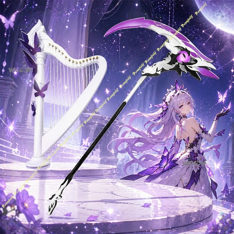 

Honkai: Star Rail Castorice Cosplay Prop Set, Scythe & Harp Replica for Halloween & Comic Con Costume