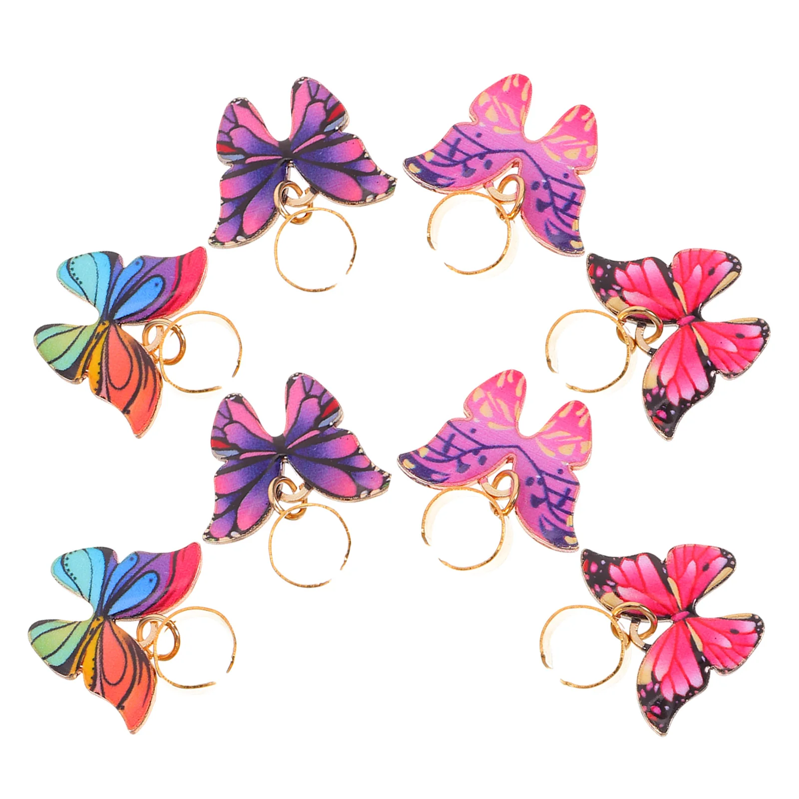 

1 set 1 Set Butterfly Braid Charms Hair Jewelry Women Braided Hairstyles Dreadlocks Decorative Clips African Twist Rings