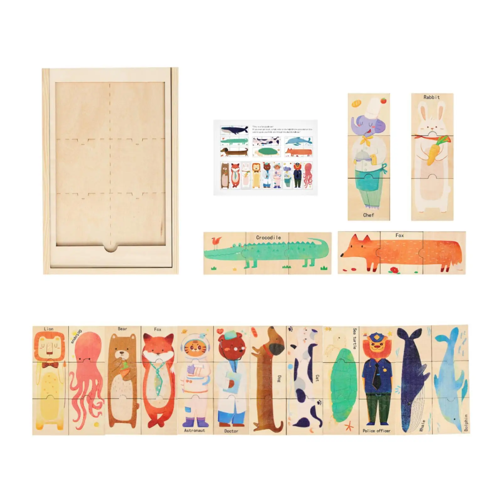 

Wooden Puzzles for Kids Learning Puzzle Accessories Portable Interactive