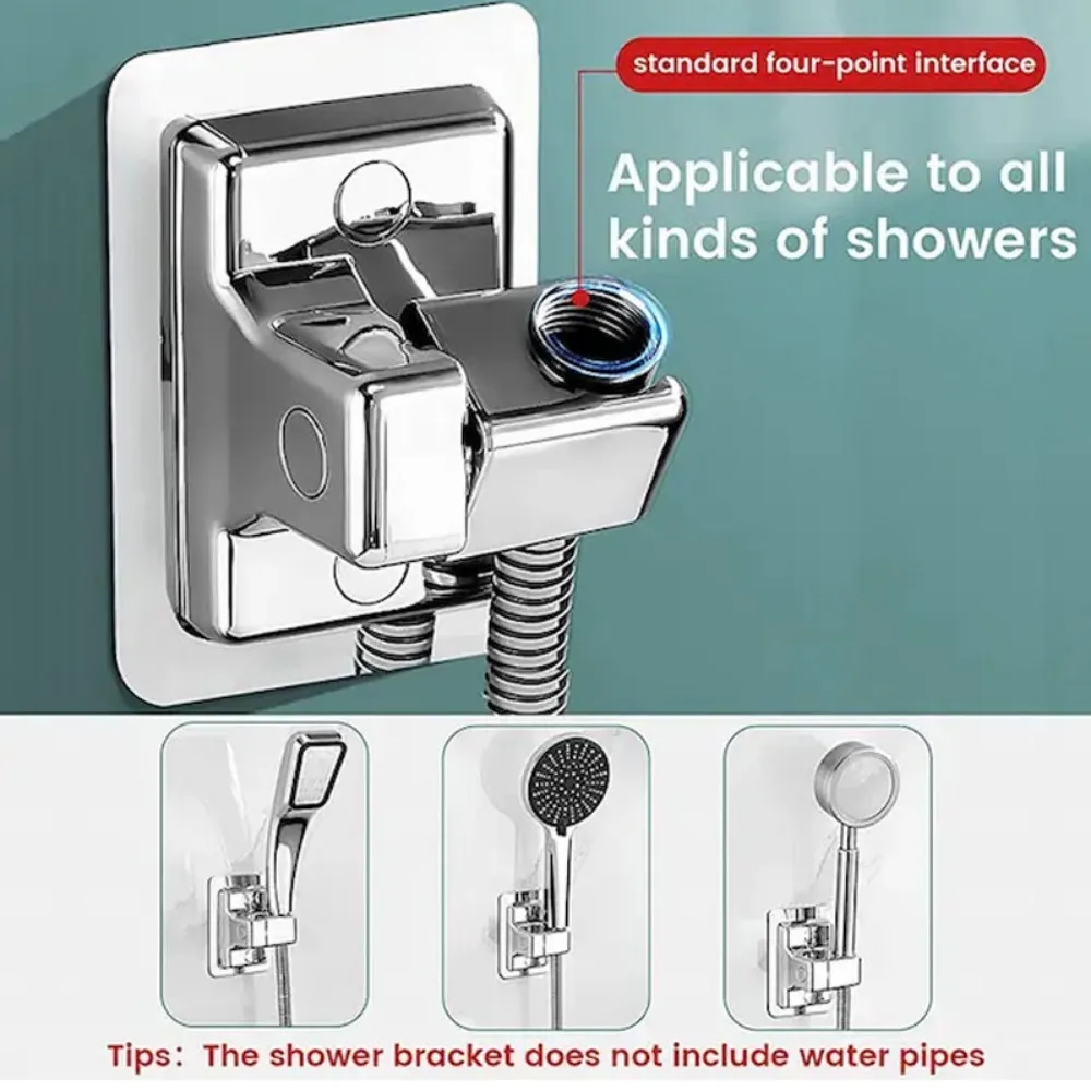 Quality Shower Head Holder Wall Mounted Shower Rack Strong Adhesive Adjustable Rotatable Handheld Bracket Bathroom Accessories