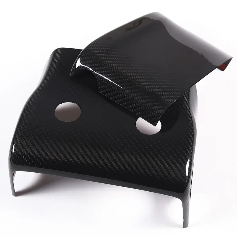 For 2013-2025 Jaguar F-TYPE real carbon fiber car steering wheel steering column protective cover car interior accessories 2Pcs