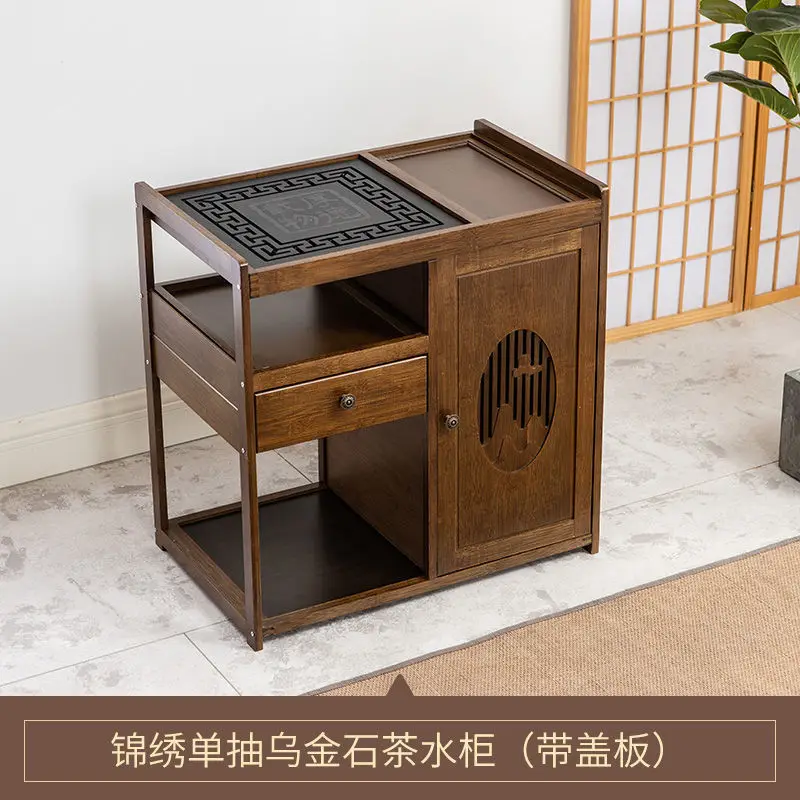 Solid wood small tea table household tea cabinet coffee table kung fu tea set automatic kettle