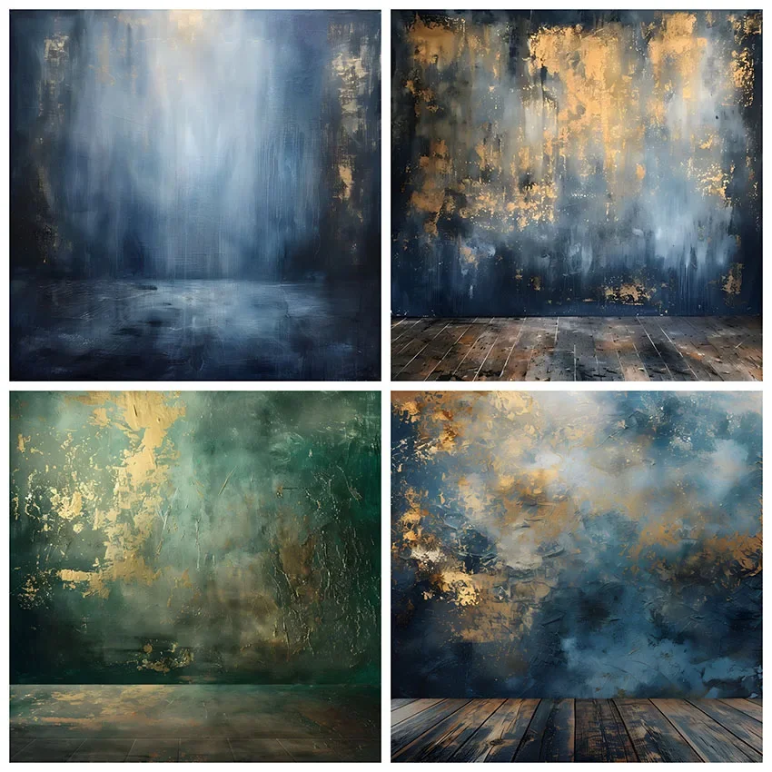 

Mehofond Photography Background Old Master Blue Texture Grunge Wall Wedding Maternity Art Portrait Decor Backdrop Photo Studio
