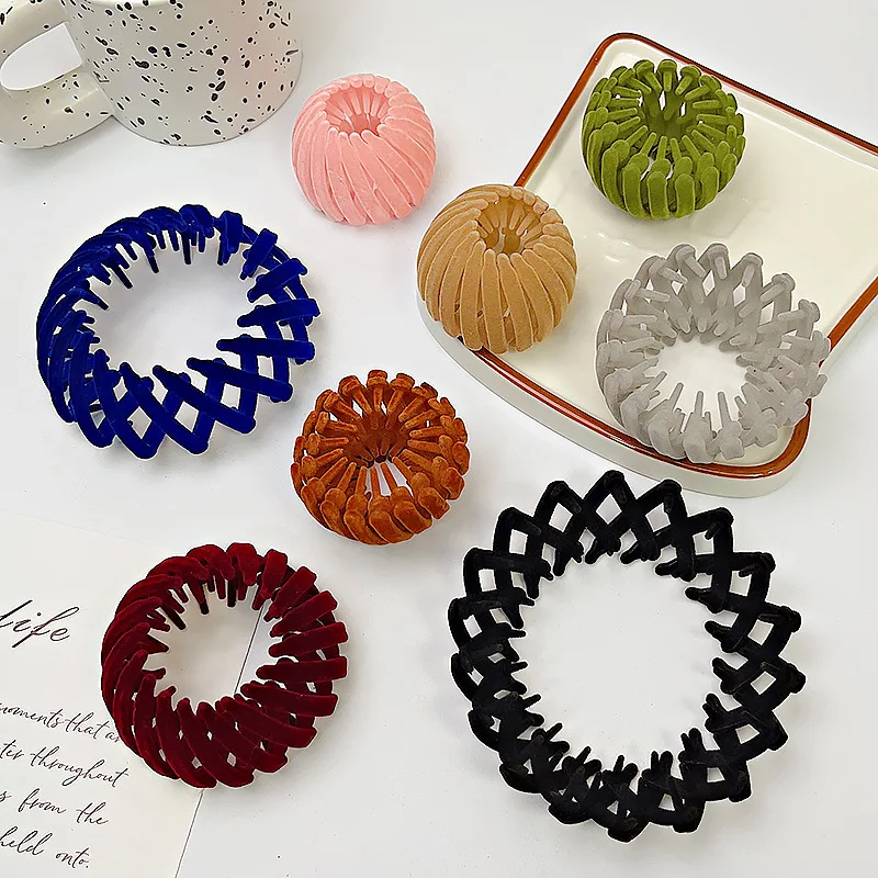 2Pcs Ponytail Hair Clips for Women Bird Nest Shaped Hair Claw Girls Simple Hairpin Lazy Braider Tool Women Hair Accessories