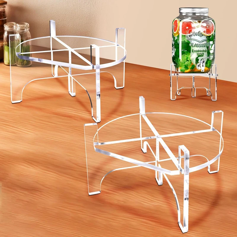 Clear Acrylic Tray Display Stand Kitchen Decor Wine Kettle Dish Holder Vanity Counter Sink Tavern Container Support Stand