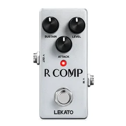 LEKATO R COMP Compressor Pedal Portable Mini Vintage Compressor Guitar Effect Pedal for Electric Guitar Bass with True Bypass