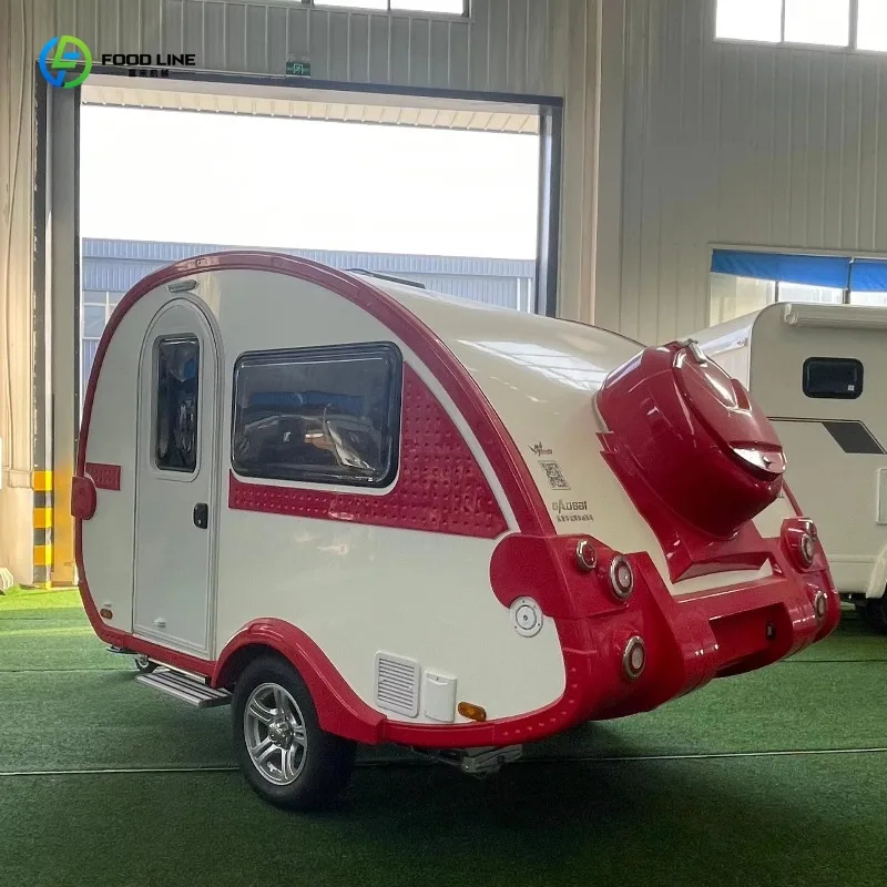 Customized Color Customizable Small RV Camper Water Drop Flagship Teardrop Trailer For Road Trip And Wilderness Camping