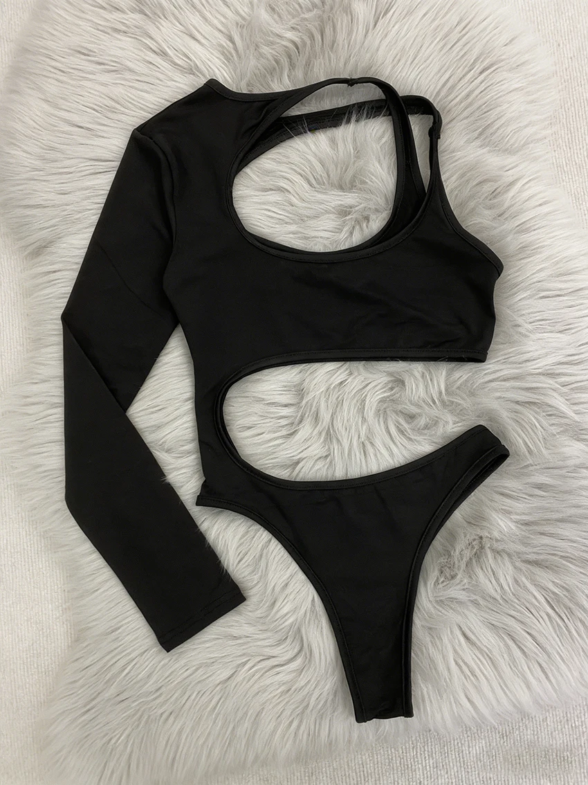 Summer Goth Harajuku Aesthetic Solid Women jumpsuit Sexy Spicy Girl Single Sleeve Hollowed Tight Open navel High Waist jumpsuits