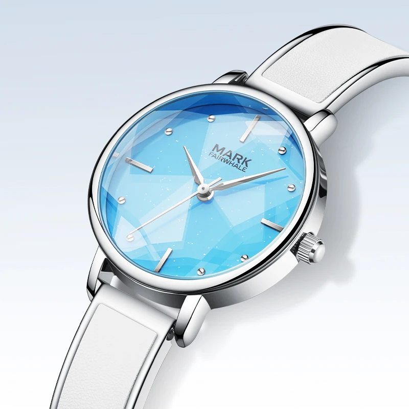 

MARK FAIRWHALE Модные наручные часы с металлическим кожаным ремешком серии «Звездное небо» с таймером Простые элегантные кварцевые часы