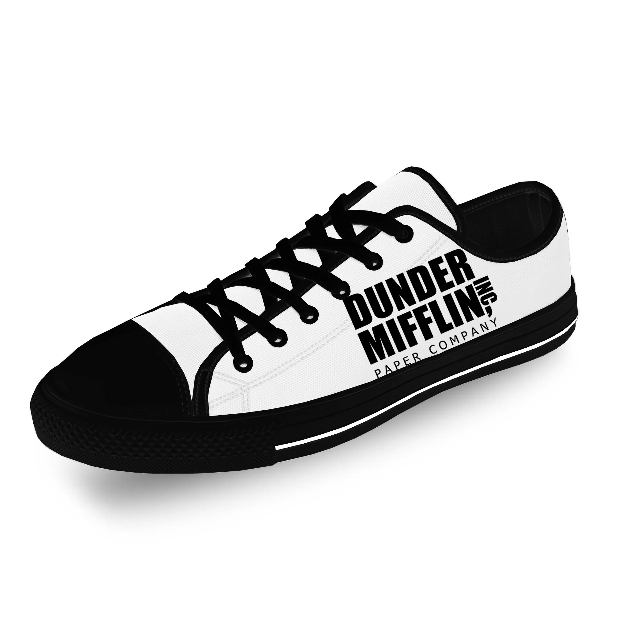 The Office TV Show Low Top Sneakers Mens Womens Teenager Dunder Mifflin Paper Casual Shoes Canvas Shoe Cosplay Lightweight shoe