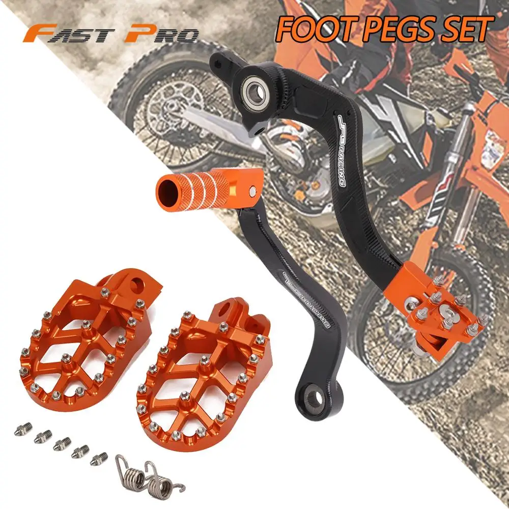 

CNC Foot Pegs Pedal Shifter Lever For KTM SX EXC XC SXF XCF 150 250 350 450 HUSQVARNA TC125 TE125 TE300 FE250 Motorcycle Footpeg