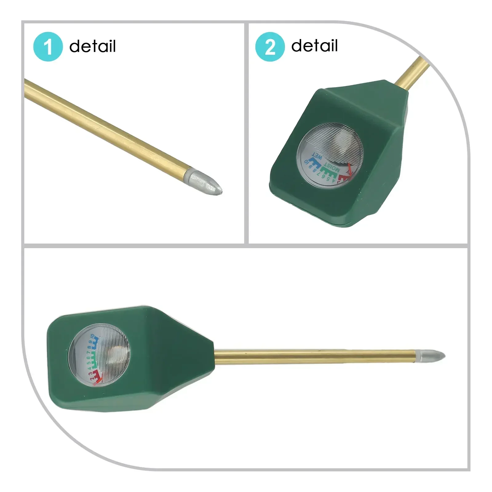 1 шт. датчик влажности почвы портативный гигрометр тестер обнаружения садовый цветок растение пластиковый цветок растение почва металл 145*35*30 мм