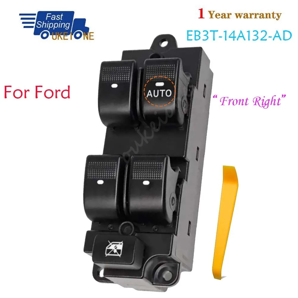 EB3T-14A132-AD For Ford Ranger Everest Endeavour 2016-2020 Front Right Driver Side Electric Power Lifter Window Switch Button