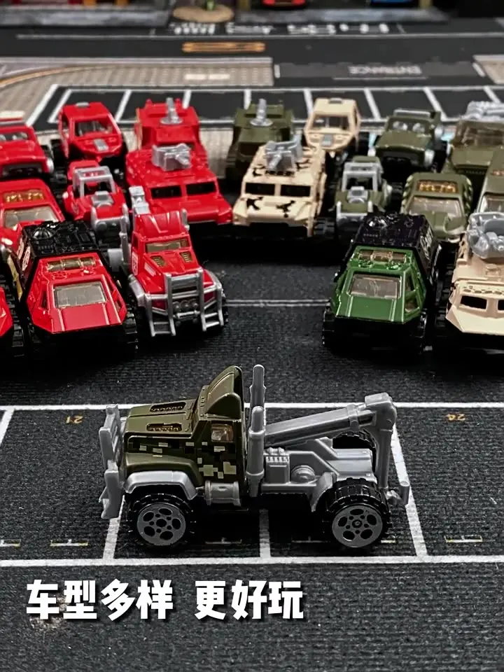 Brinquedo infantil 1:64 mini carro de liga deslizante modelo de conjunto de caixa de presente de colecionador
