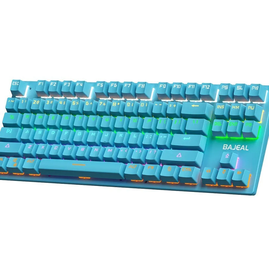 BAJEAL K300 Mechanical Keyboard 87 Keys Blue Switch Hot-Swappable with Switch Puller + Extra Switches for Gaming Esports Office