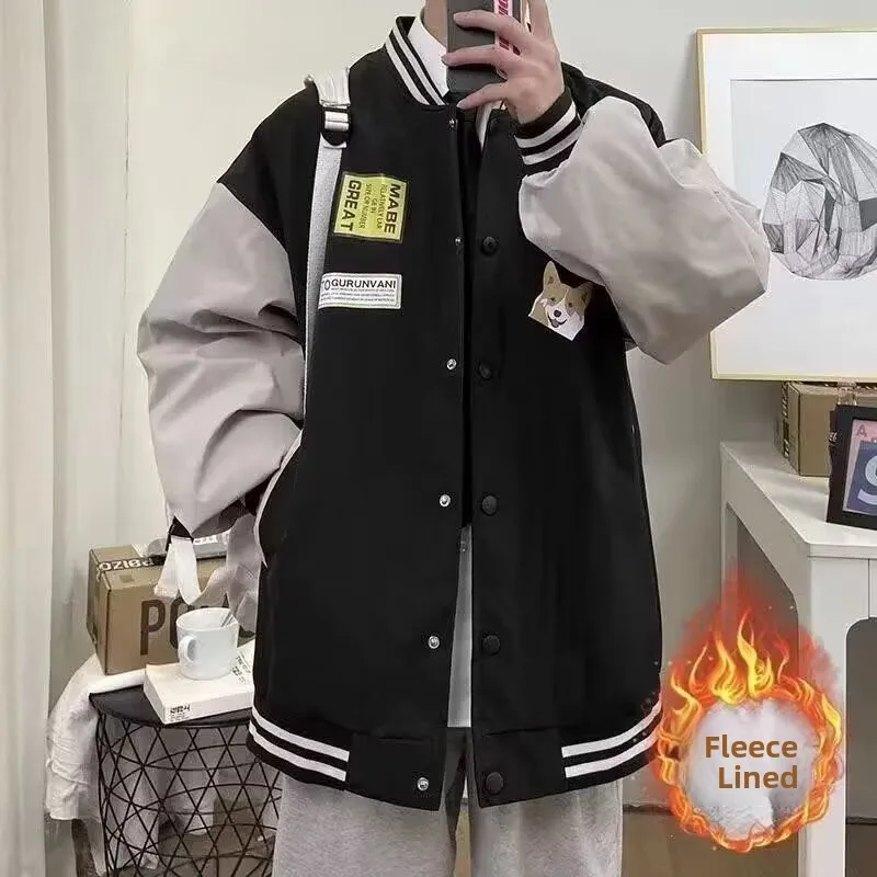 

Осень-зима Fce Lined Thiened Baseball Jaet Свободный крой Молодежная мода Полиэстер Длинная сверовая теплая верхняя одежда Пальто для подростков