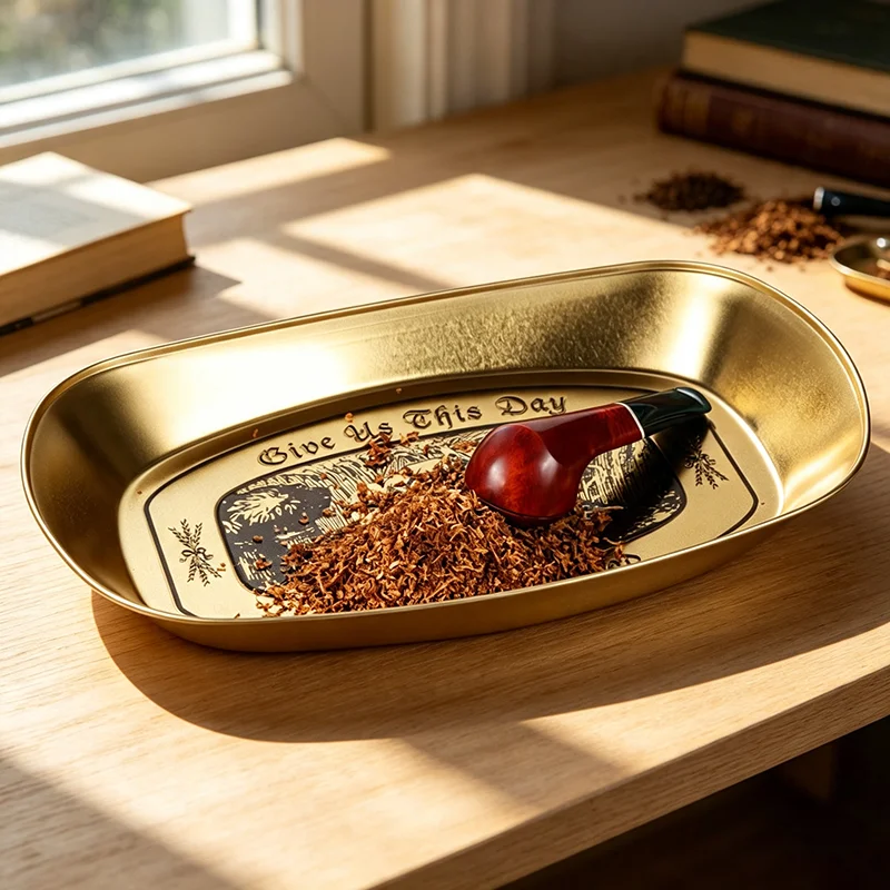 European-Style Country-Style Pipe, Straw Tray, Metal Tobacco Holder, Cigarette Tray, Tobacco Thread, Moisture Absorption Tray