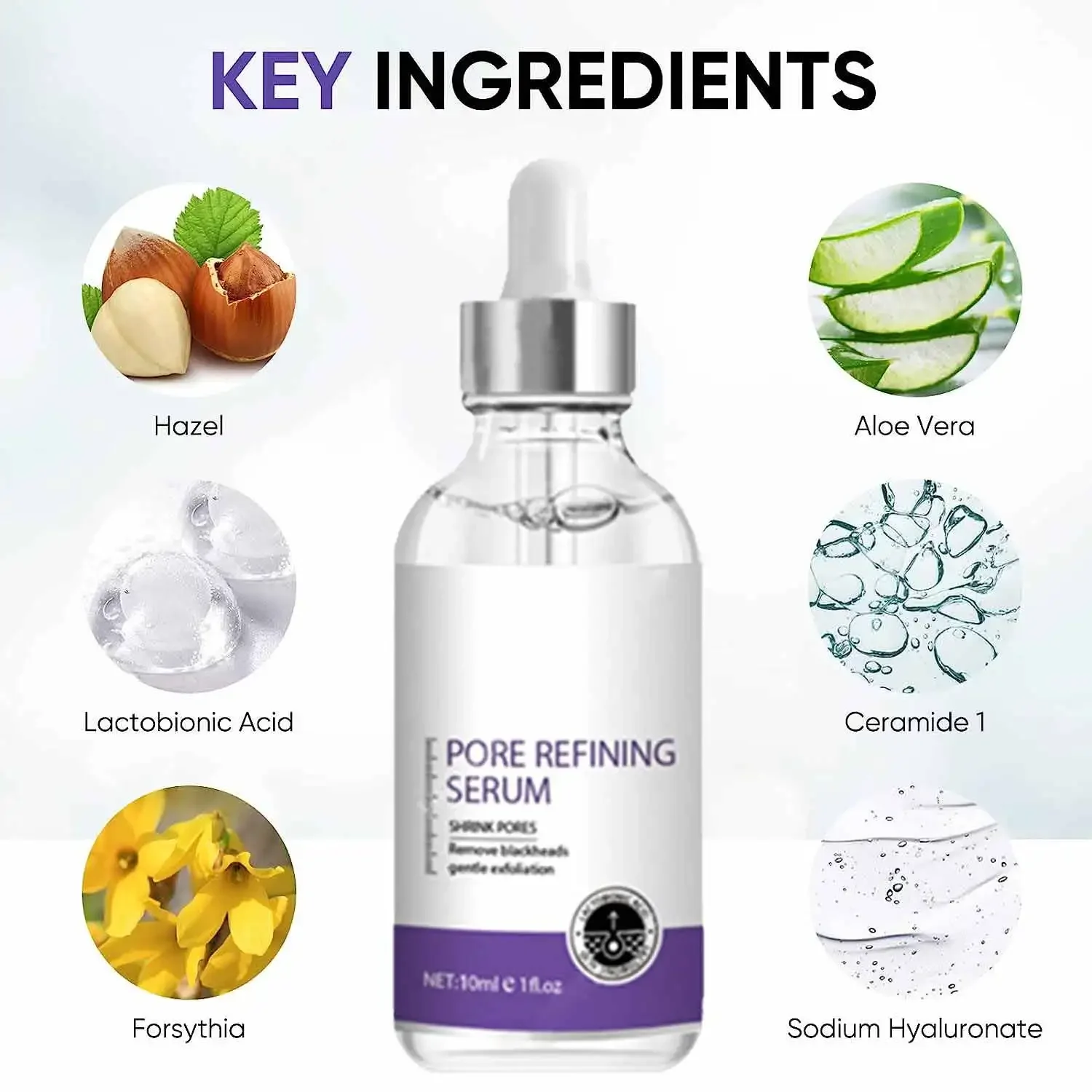 pore shrinking refining serum Facial Essence for cleaning minimizer Pore Moisturizing Oil Control Firming pore cleaner Skin Care