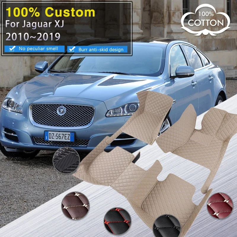 

Качественные автомобильные коврики для Jaguar XJ X351 2010 ~ 2019, прочный кожаный коврик, антигрязные подушечки, ковер, автозапчасти для салона, автомобильные аксессуары