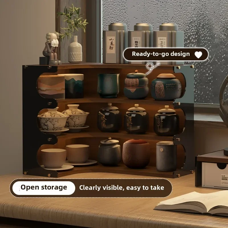 For Organizer Kitchen Black Walnut Storage Rack, Corner Coffee Cup Rack, Coffee Corner Water Corner  Holder Against The Wall