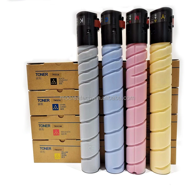 Mocreate TN-321 TN321 Toner Cartridge for Konica Minolta Bizhub C224 C284 C364 C7822 C7828 C224e C284e C364e A33K130 A33K430