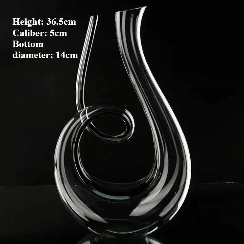 European Luxury 1500ml Crystal Glass Wine Jug Personalized Red Wine Decanter Dispenser Household Wine Set