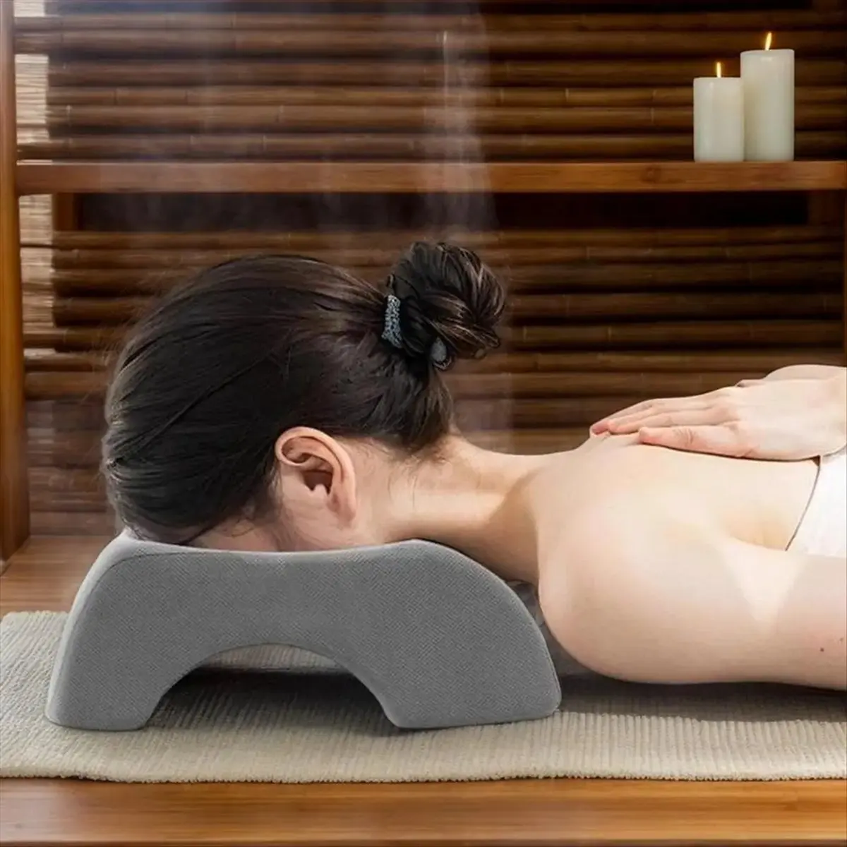 

Face Pillow for Massage Foam Face Cradle Square Face Down Massage Pillow Comfortable Face Cushion Ergonomic Breathe Easy