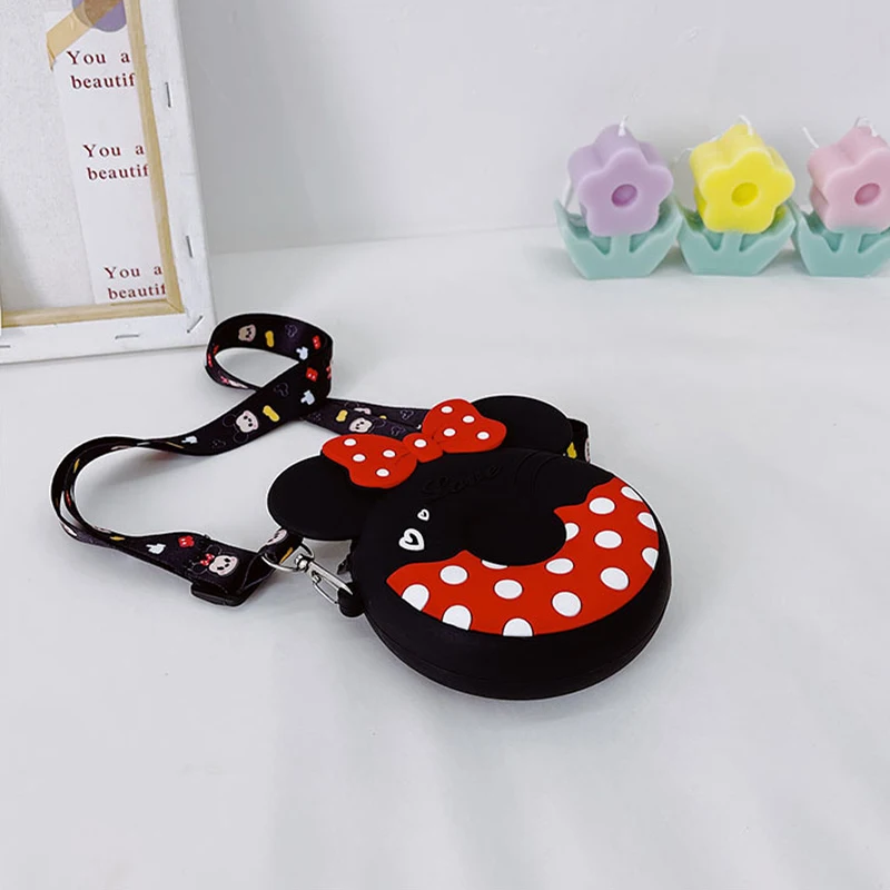 Disney torby na ramię Myszka Miki Minnie kreskówki Crossbody torba dziewczęca portmonetka żel krzemionkowy wodoodporna mała torba dla dzieci prezenty