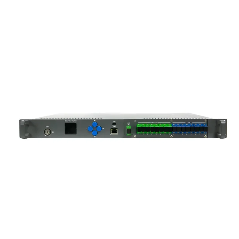 1U Rack‑Mount 8‑Port EDFA With WDM PON Port For CATV Network 19~23dBm